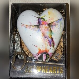 Demdaco Art Hearts Hummingbird Heart